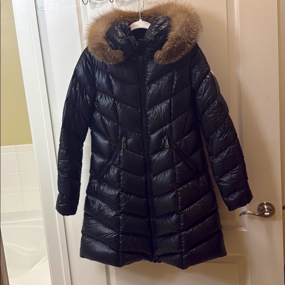 Moncler authentic down puffer coat real fur hood